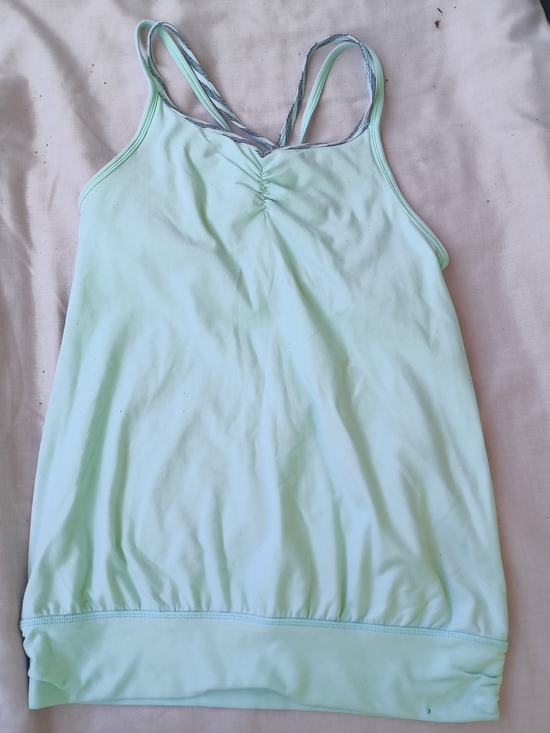 Ivivva Other - ivivva Athletica Girls Size 12 Mint Athletic Tank with Built-In Shelf Bra